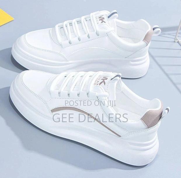 Ladies White Sneakers - thumbnail 3
