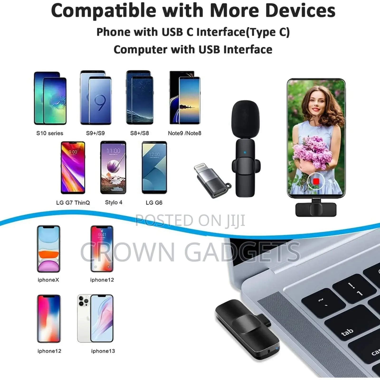 Wireless Lavalier Microphone - Compatible With iPhone/iPad