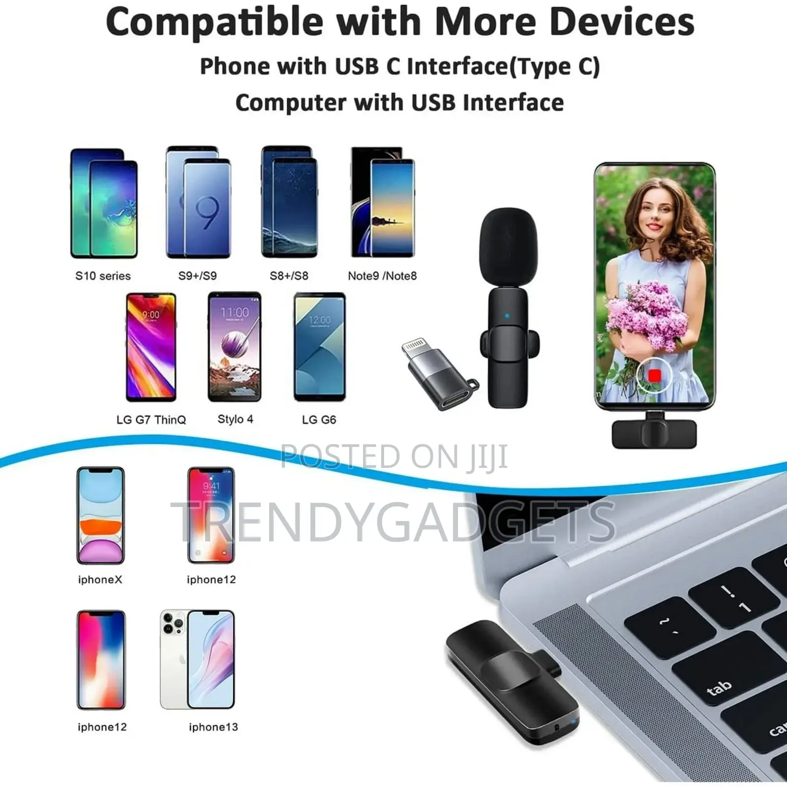 Wireless Lavalier Microphone - Compatible With iPhone/iPad