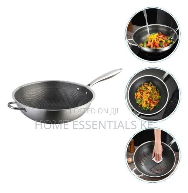 Nonstick,Honey Comb WOK Pan Available in 32cm,34cm,36cm - main view