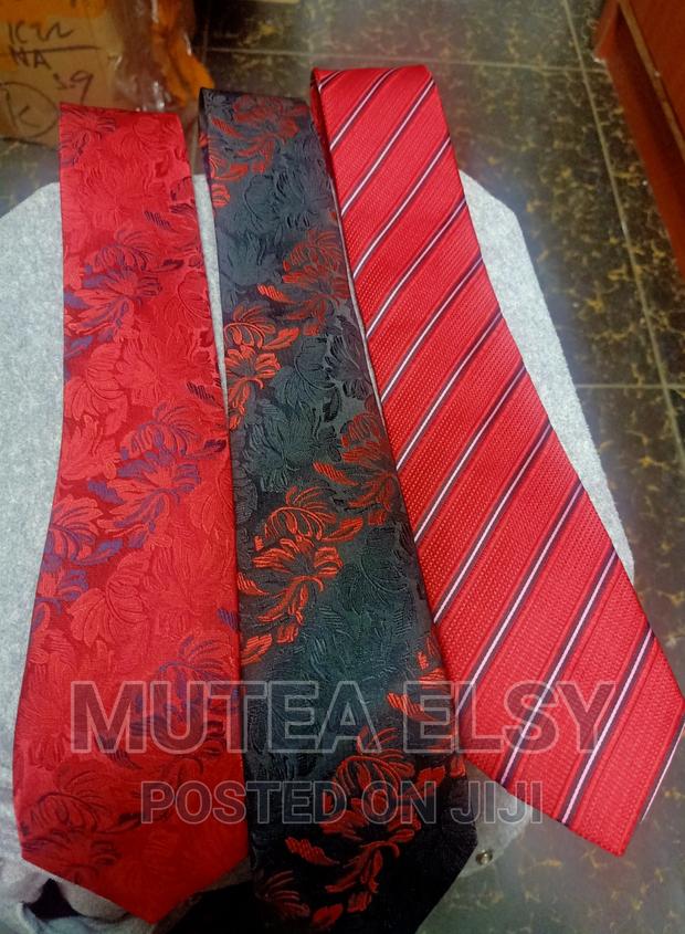 Red Stripped Vintage Executive Single Ties - main view