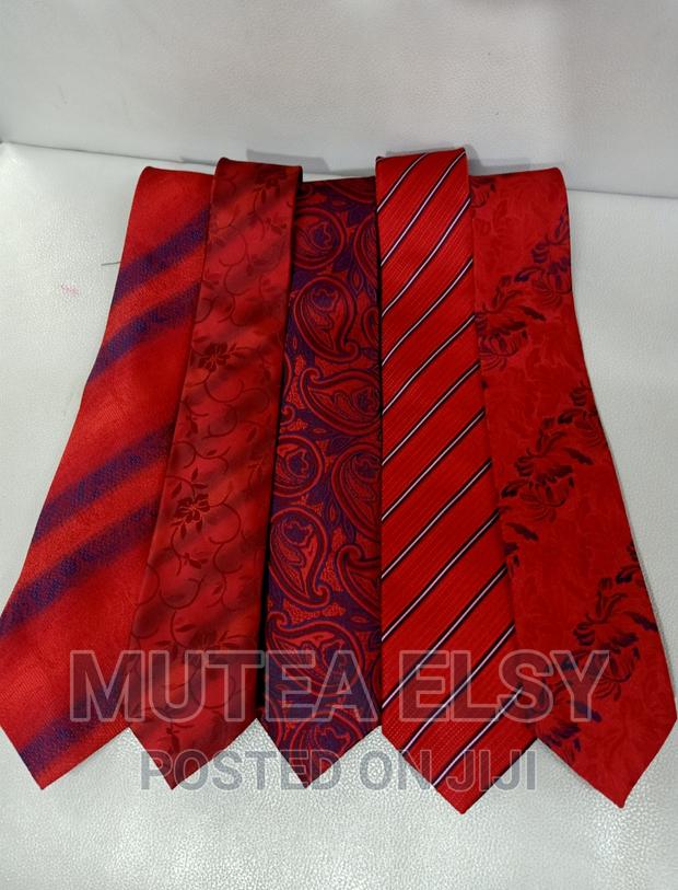 Red Stripped Vintage Executive Single Ties - thumbnail 2