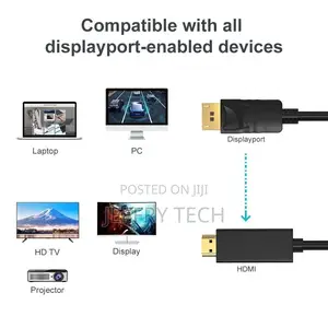 6ft Display Port (DP) Male to HDMI Male Cable Cord Adapter C