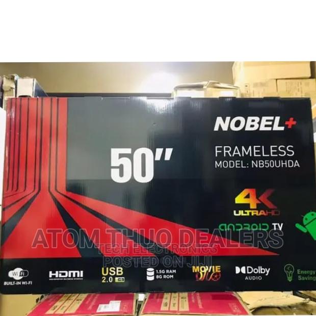 Nobel 50” Frameless Ultra HD Android Tv, Netflix Wifi - thumbnail 3