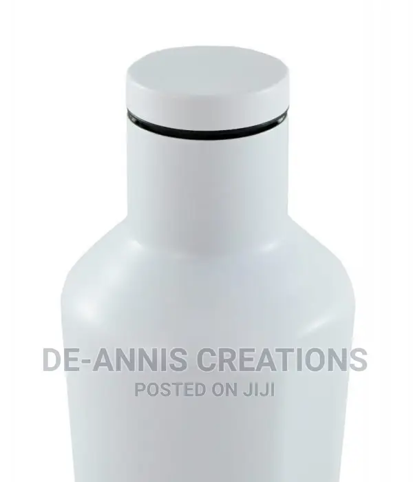 White Cornered Thermal Bottle