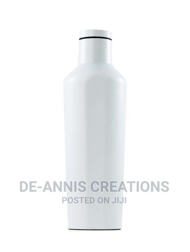 White Cornered Thermal Bottle - main view