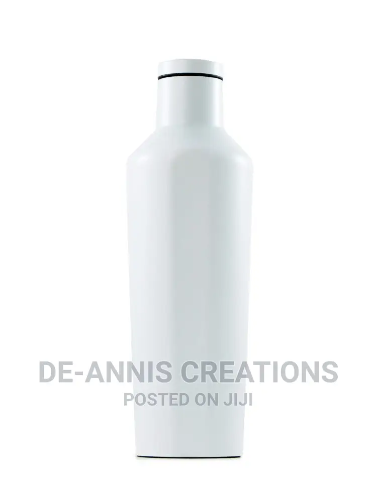 White Cornered Thermal Bottle