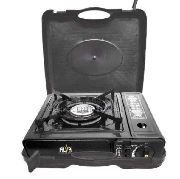 Alva Portable Black Single Burner Canister Stove