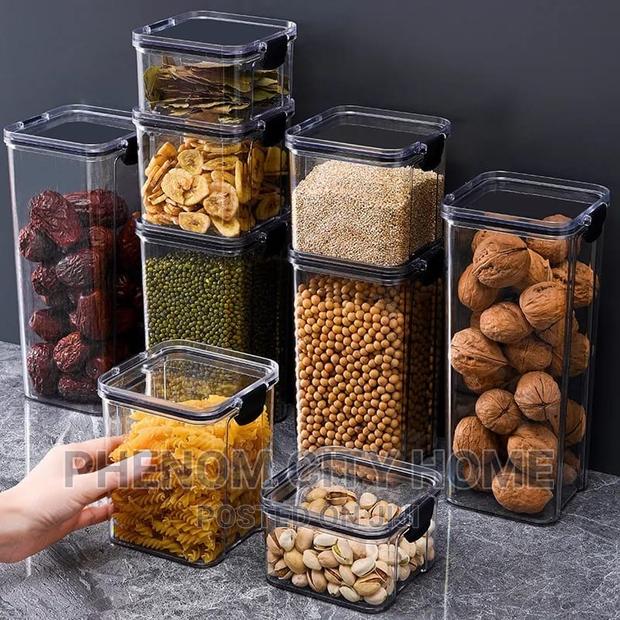 7pcs Transparent Acrylic Cereal/Food Storage Containers