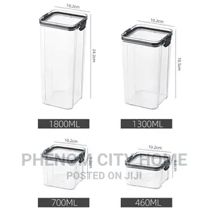 7pcs Transparent Acrylic Cereal/Food Storage Containers