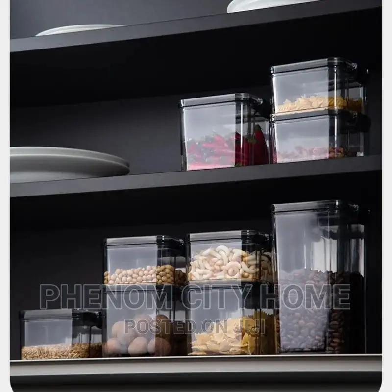 7pcs Transparent Acrylic Cereal/Food Storage Containers