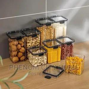7pcs Transparent Acrylic Cereal/Food Storage Containers