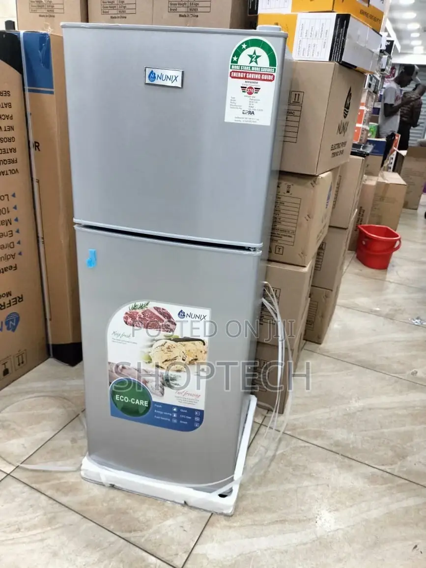 Nunix 138ltrs Double Door Refrigerator- Energy Efficient