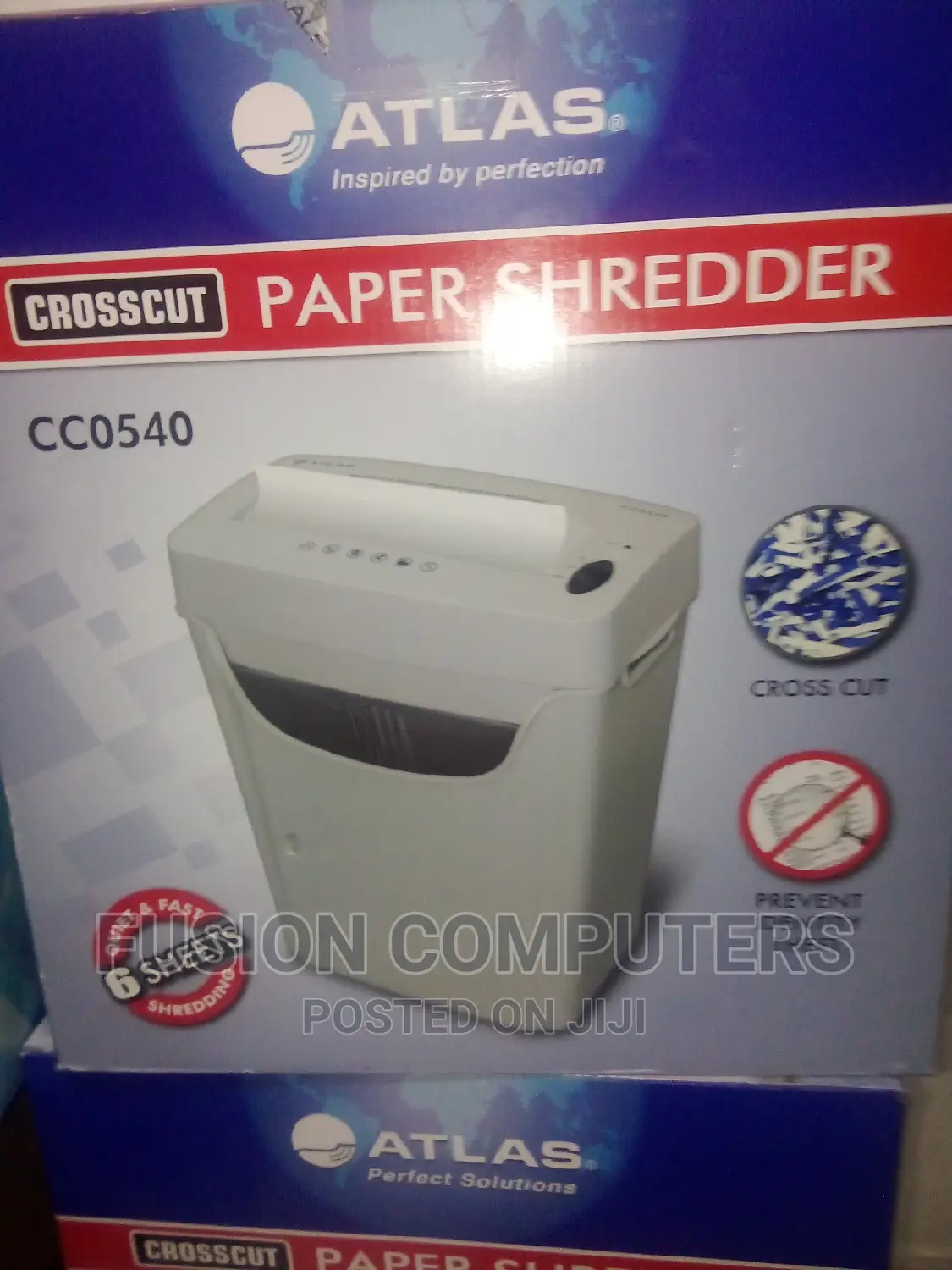 Atlas CC0540 Cross Cut 6 Sheet Paper Shredder