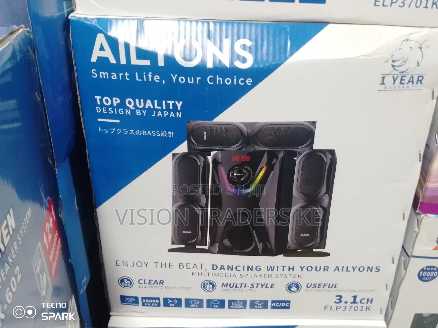 Ailyons 3.1 Multimedia Speaker System 18000W