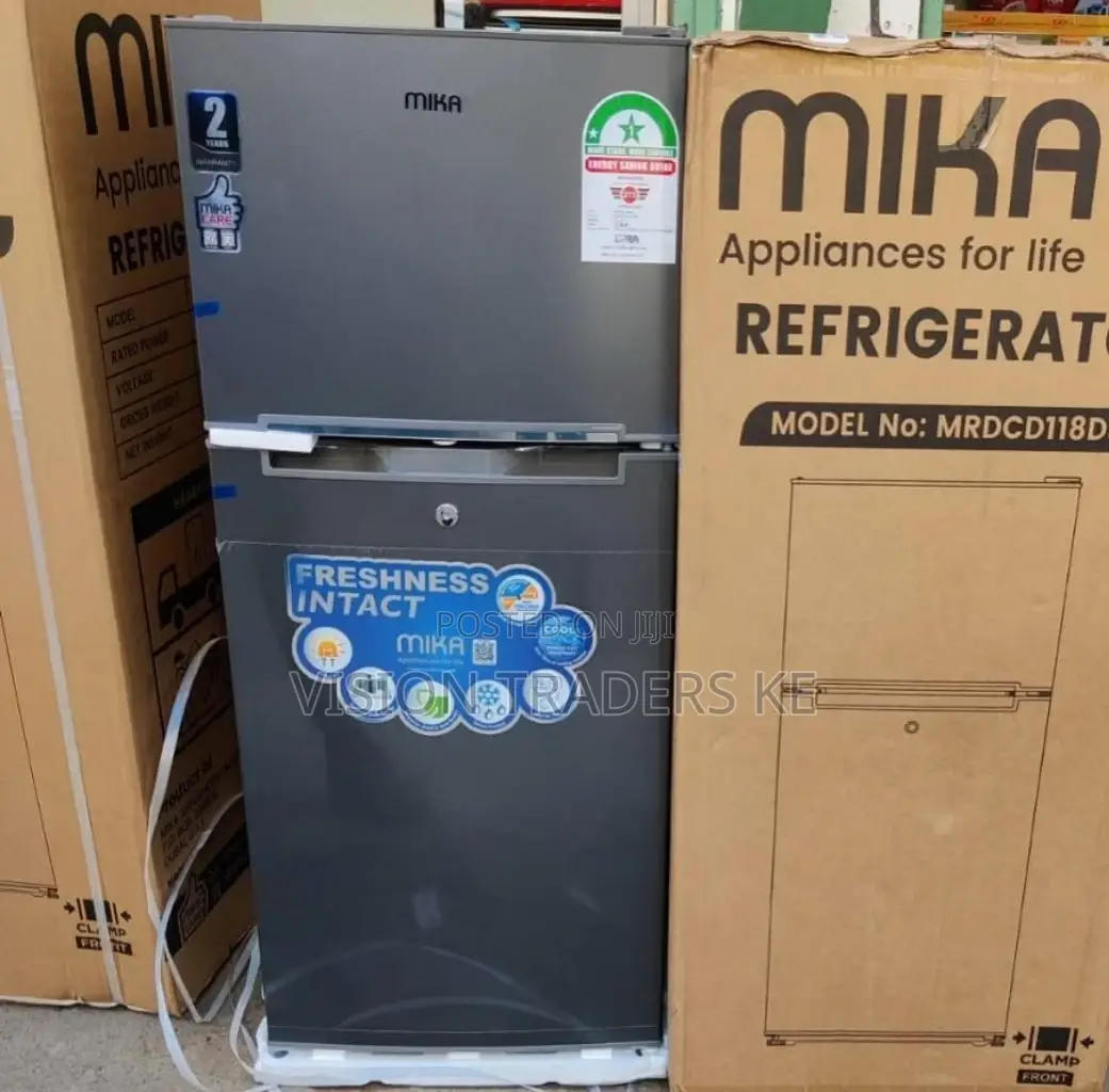 Mika 138litres Fridge Double Door Refrigerator-Fridge