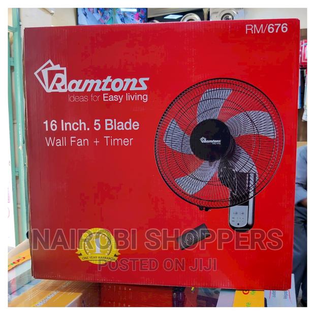 Ramtons Wall Fan With Remote 16inch - main view