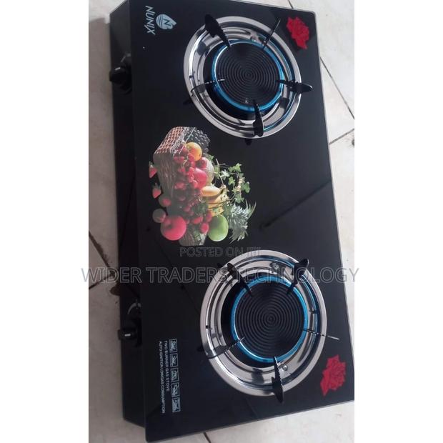 Nunix 2 Burner Infra-Red Glass Tampered Table Top Burner