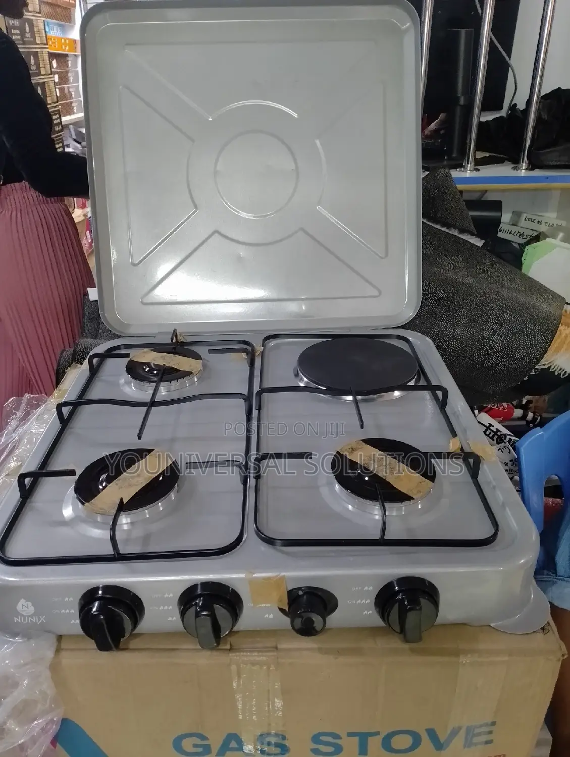 Nunix 3 Gas + 1 Electric Hot Plate Table Top Burner Stove