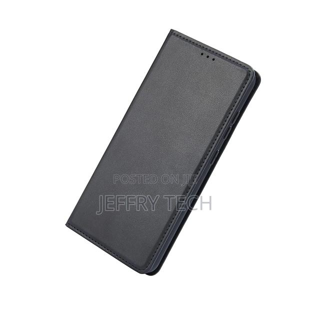 Leather Flip Wallet Back Cover Case for Nokia G11 Plus - Bla