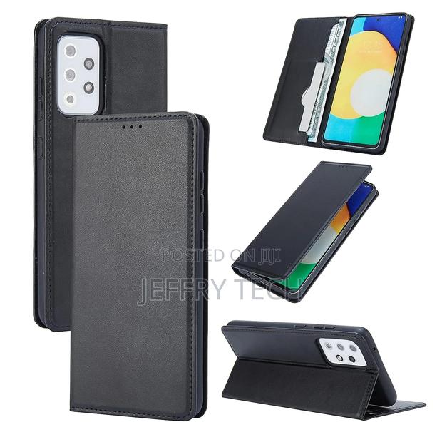 Leather Flip Wallet Back Cover Case for Nokia G11 Plus - Bla - thumbnail 3