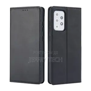 Leather Flip Wallet Back Cover Case for Nokia G11 Plus - Bla