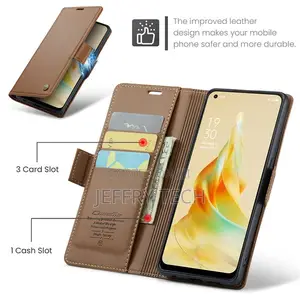 OPPO Reno8 T 4G Wallet RFID Blocking Magnetic Flip Case Br