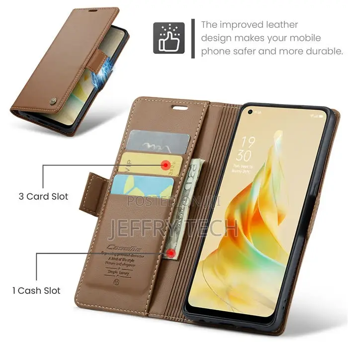 OPPO Reno8 T 4G Wallet RFID Blocking Magnetic Flip Case Br