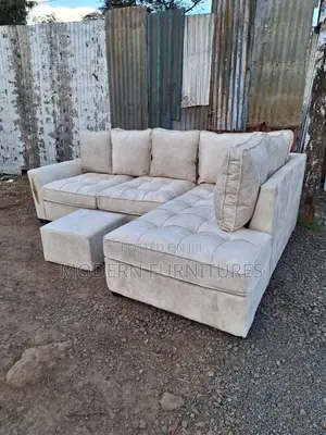 Cream L-Sofa