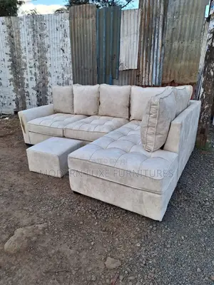 Cream L-Sofa