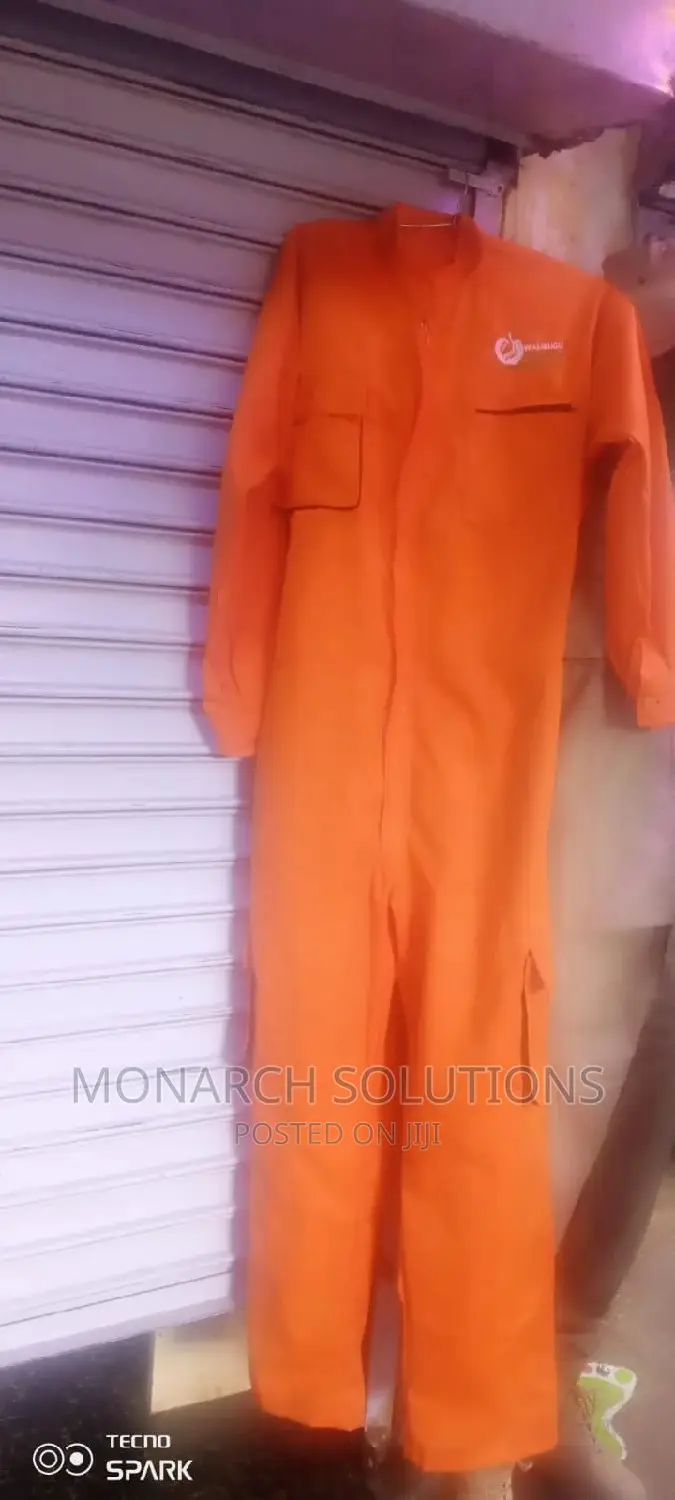 Orange Twill Overalls