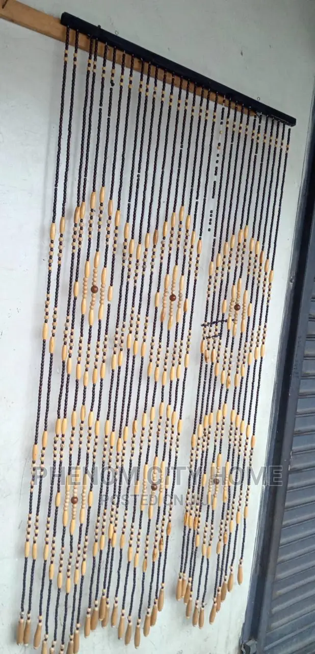 Salon/Kinyozi Curtains With Wooden Beads