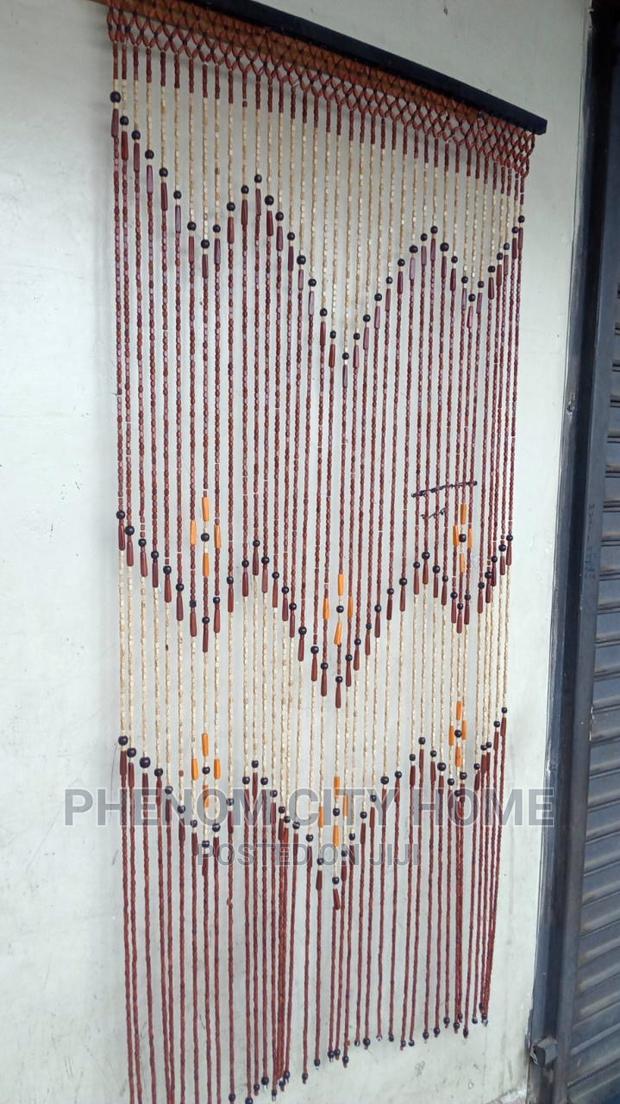 Salon Curtains With Wooden Beads
