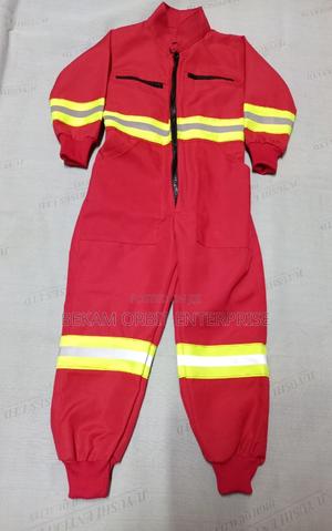 CBC Kid's Reflective Red Firefighters Overall - main view