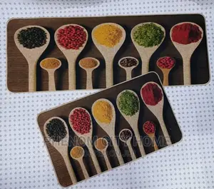 2pc Kitchen Mats With Rubber Bottom