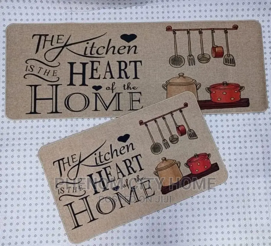 2pc Kitchen Mats With Rubber Bottom