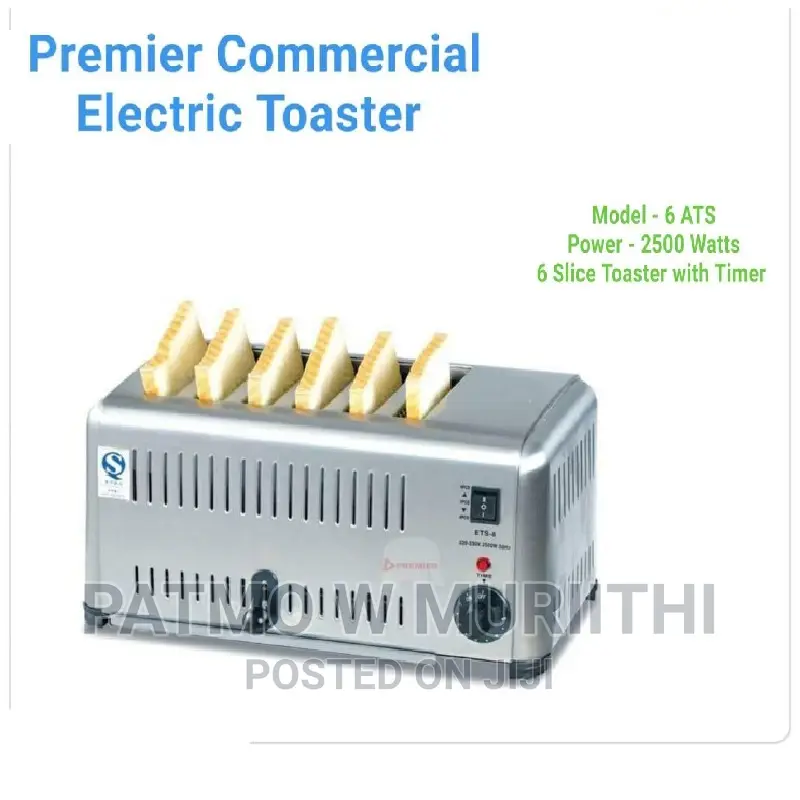 Toaster, Premier Electric Commercial Toaster 6 Slice