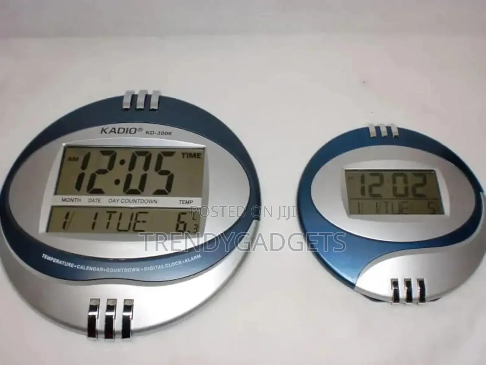 Kadio LCD Digital Wall + Table Clock