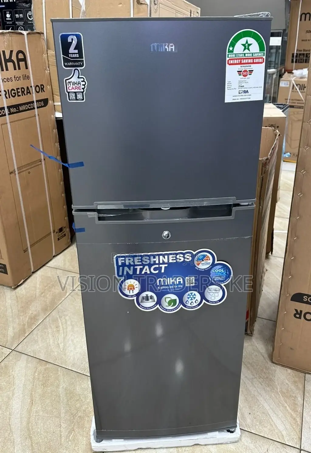 138ltrs Mika Fridge Double Door Refrigerator