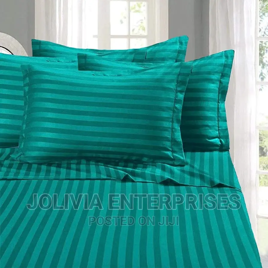 Cotton Stripped Bedsheets 7*8