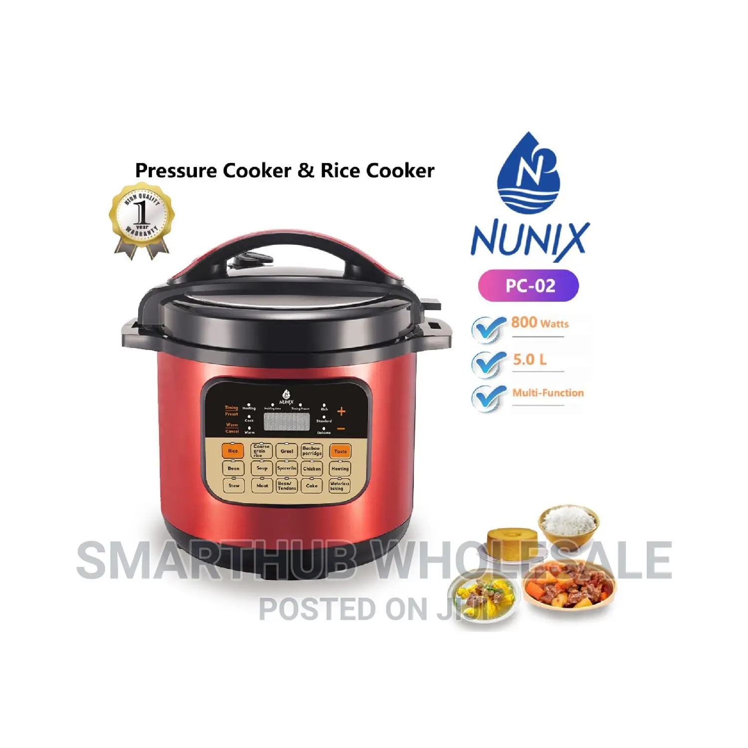 Nunix Multi-Functional PC-02 Electric Pressure Cooker