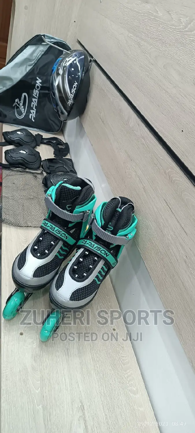 Papaison Inline Skate Shoes Adjustable Size,Lighting Wheels