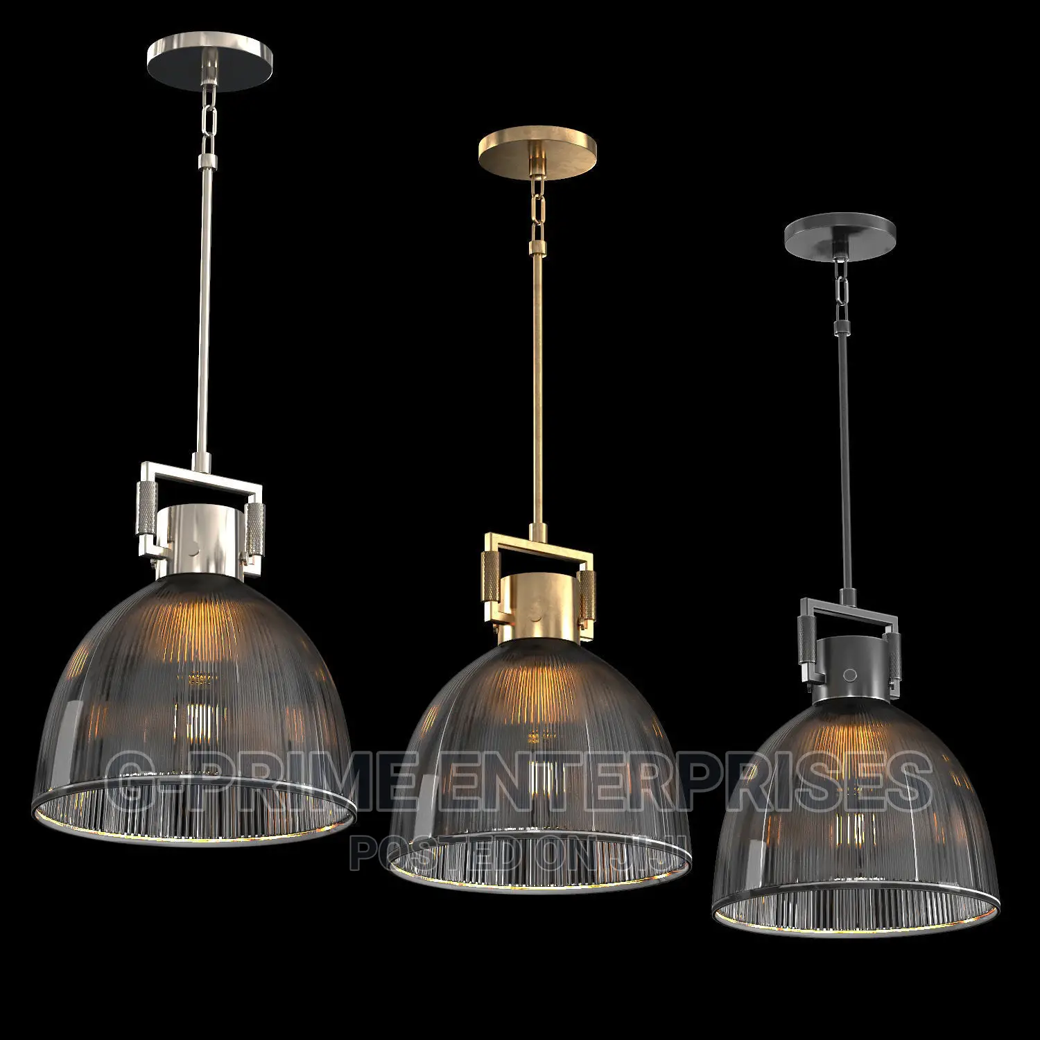 Prismatic Pendant Light -Cloche Pendant Light