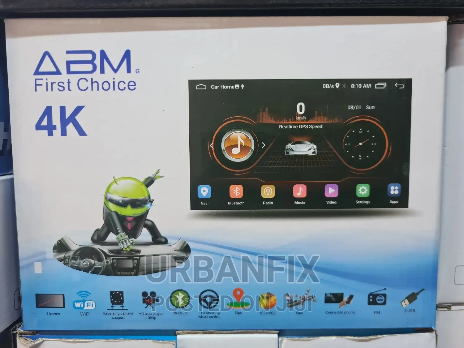 Abm 7 Inch Android Car Radio With Resolution - 2gb/32gb