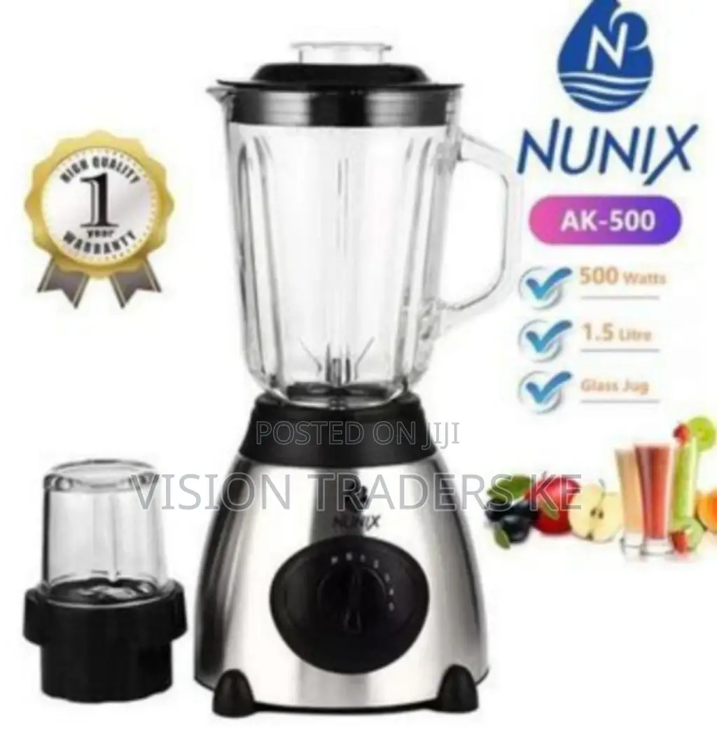 Nunix AK-500 2 in 1 Blender With a Grinder 1.5l New Model