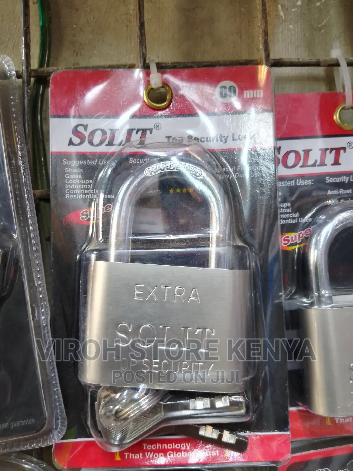 Solit 60mm Padlock 266 Size Three Keys