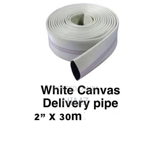 KMAX Canvas Delivery Pipe White 2" X 30mtrs