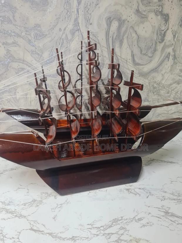 100cm Craft Wooden Ship Home Decor Accessory