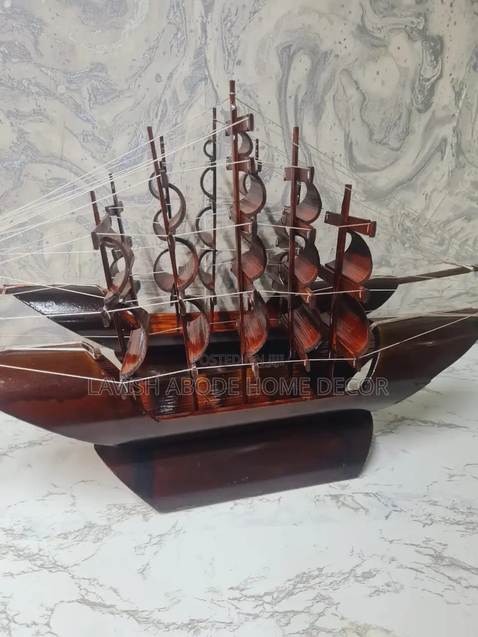 100cm Craft Wooden Ship Home Decor Accessory