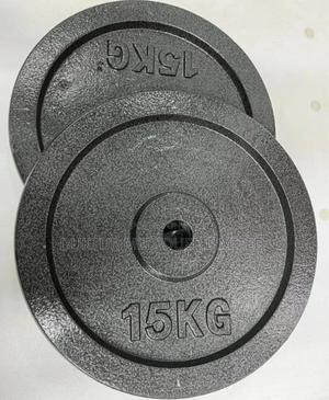 15kgs Cast Iron Barbells, 1 Pair - thumbnail 2